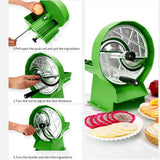 NNEAGS 2X Manual Vegetable Fruit Slicer Kitchen Cutter Machine Green