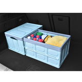 NNEAGS 2X 30L Collapsible Car Trunk Storage Multifunctional Foldable Box Blue
