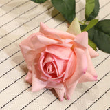 NNEAGS 67cm Blue Glass Tall Floor Vase and 12pcs Pink Artificial Fake Flower Set