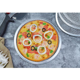 NNEAGS 2X 12-inch Round Seamless Aluminium Nonstick Grade Pizza Screen Baking Pan