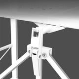 NNEAGS 5 Tier Steel White Foldable Display Stand Multi-Functional Shelves Portable Storage Organizer with Wheels