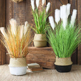NNEAGS 110cm Artificial Indoor Potted Reed Bulrush Grass Tree Fake Plant Simulation Decorative