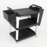 NNEAGS 2X Food Trolley Large & Small Utility Cart Waste Storage Bin
