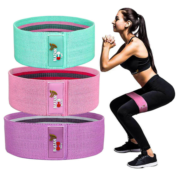 NNEIDS Fabric Resistance Booty Bands | Set of 3 Bands (S, M, L)