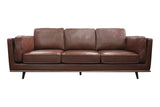 NNEDSZ Seater Faux Sofa Brown Lounge Set for Living Room Couch with Wooden Frame
