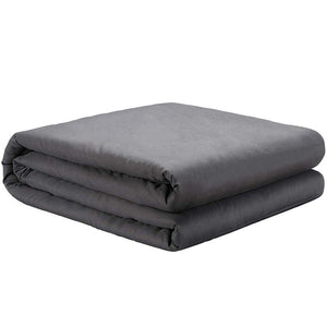 NNEIDS 9KG Weighted Blanket Promote Deep Sleep Anti Anxiety Single Dark Grey