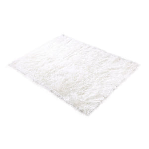 NNEIDS Floor Rugs Sheepskin Shaggy Rug Area Carpet Bedroom Living Room Mat 160X230 White