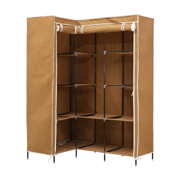 NNEIDS Portable Wardrobe Clothes Closet Storage Cabinet Organizer With Shelves