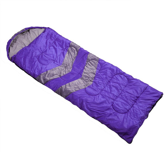 NNEIDS -20°C Outdoor Camping Thermal Sleeping Bag Envelope Tent Hiking Purple
