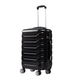 NNEIDS Suitcase Luggage Set 3 Piece Sets Travel Organizer Hard Cover Packing Lock Black