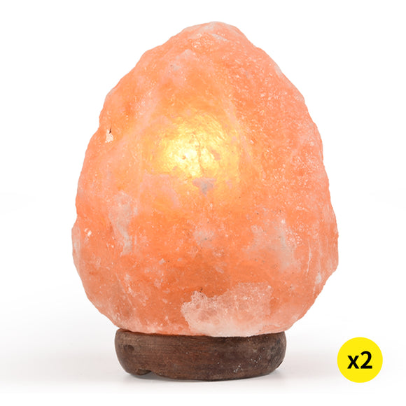 NNEIDS 2 Pcs 3-5 kg Himalayan Salt Lamp Rock Crystal Natural Light Dimmer Switch