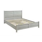 NNEDSZ Pieces Bedroom Suite Natural Wood Like MDF Structure Queen Size White Ash Colour Bed, Bedside Table