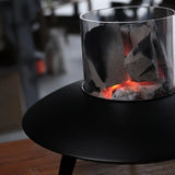 NNETM Space Black Flying Saucer Courtyard Charcoal Stove