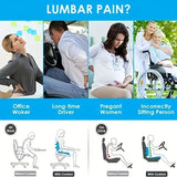 NNETM Orthopedic Memory Foam Seat Cushion and Lumbar Support Pillow Set