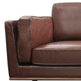 NNEDSZ Seater Faux Sofa Brown Lounge Set for Living Room Couch with Wooden Frame