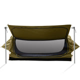 NNEIDS Double Swag Camping Swags Canvas Dome Tent Free Standing Khaki