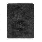 NNEIDS Soft Shag Shaggy Floor Confetti Rug Carpet Home Decor 80x120cm Black