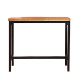 NNEIDS Vintage Industrial Wood Bar Table Kitchen Cafe Office Desk Steel Legs