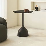 NNETM Casual Small Coffee Table for Living Room - Metal Pedestal Base