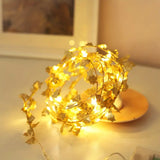 NNETM 1-Pack LED Golden Leaf Fairy Lights - Firefly Starry Lights