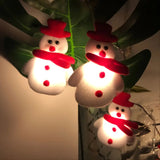 NNETM Charming LED Snowman String Lights for Festive Christmas Decor - Set of 10 Lights (5.4ft/1.65m)