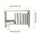 NNETM Modern Wood Desk Bookshelf - Office Desk Storage Rack