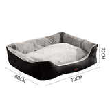 NNEIDS Pet Bed Mattress Dog Cat Pad Mat Puppy Cushion Soft Warm Washable M Grey