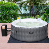 NNECW Gray Inflatable Hot Tub Spa with Pool Cover for Indoor and Outdoor Use