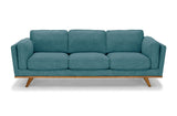 NNEDSZ Seater Sofa Teal Fabric Lounge Set for Living Room Couch with Wooden Frame