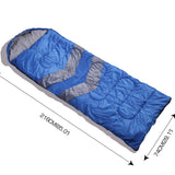 NNEIDS -20°C Outdoor Camping Thermal Sleeping Bag Envelope Tent Hiking Blue