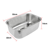 NNEIDS Kitchen Sink Stainless Steel Under/Topmount Handmade Laundry  Single Bowl
