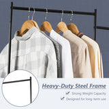 NNECW Fabric Drawer Dresser with Clothes Rail Shoe Rack