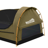 NNEIDS Double Swag Camping Swags Canvas Dome Tent Hiking Mattress Khaki