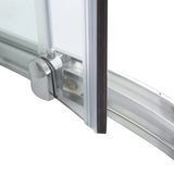 NNEIDS Shower Screen Screens Door Seal Enclosure Glass PanelCurved800x800x1900mm