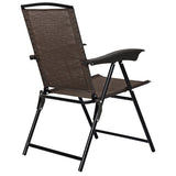 NNECW 2 Pieces Patio Folding Chairs with Armrest