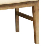 NNEDSZ Wooden Frame Leatherette Solid Wood Acacia Dining Chairs in Silver Brush Colour