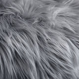 NNEIDS Floor Rugs Sheepskin Shaggy Rug Carpet Bedroom Living Room Mat 60X120 Dark Grey