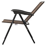 NNECW 2 Pieces Patio Folding Chairs with Armrest