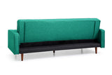 NNEDSZ Bed 3 Seater Button Tufted Lounge Set for Living Room Couch in Velvet Green Colour