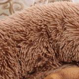 NNEIDS Pet Bed Mattress Dog Beds Bedding Cat Pad Mat Cushion Winter XL Brown