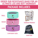 NNEIDS Fabric Resistance Booty Bands | Set of 3 Bands (S, M, L)