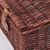 NNEIDS Picnic Basket 4 Person Baskets Set Insulated Wicker Outdoor Blanket Gift Storage