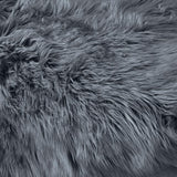 NNEIDS Floor Rugs Sheepskin Shaggy Rug Carpet Bedroom Living Room Mat 160X230 Dark Grey