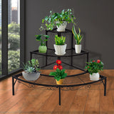 NNEIDS Outdoor Indoor Pot Plant Stand Garden Metal 3 Tier Planter Corner Shelf