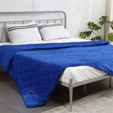 NNEIDS Weighted Blanket 10KG Heavy Gravity Deep Relax Adults Cotton Cover Blue