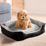 NNEIDS Pet Bed Mattress Dog Cat Pad Mat Puppy Cushion Soft Warm Washable M Grey