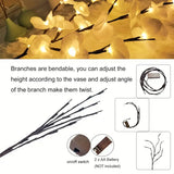 NNETM 1pc-20 LED White Willow Branch Lights