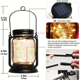 Retro Glow: Set of 4 Vintage Mason Jar Solar Lights for a Timeless Christmas