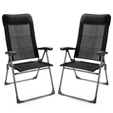 NNECW Set of 2 Patio Dining Chairs with Adjustable Backrest