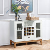 NNECW Wine Cabinet Sideboard with 12 Bottle Wine Rack for Kitchen